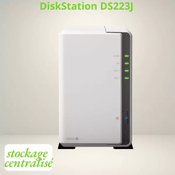 SYNOLOGY DS223J NAS de Bureau 2 Baies, Blanc